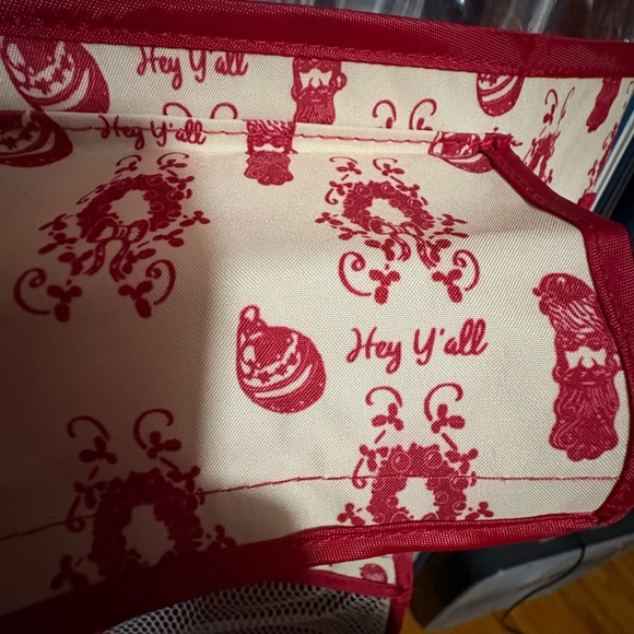 Paul Dean Red and Cream Hanging Organizer - Picture 2 of 2